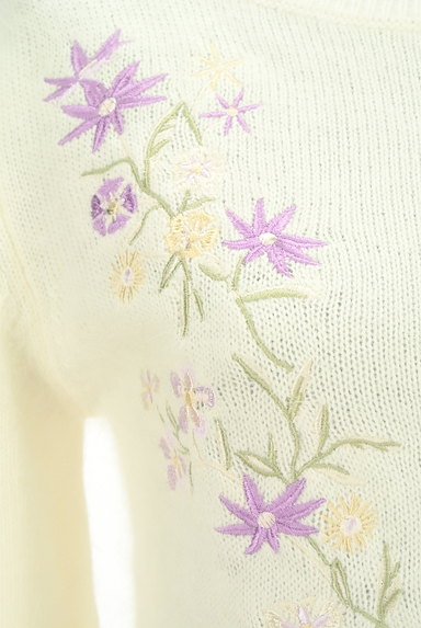LAISSE PASSE（レッセパッセ）の古着「花刺繍ニットトップス（ニット）」大画像４へ