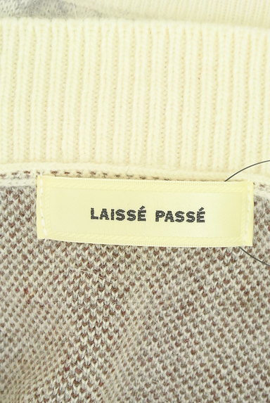 LAISSE PASSE（レッセパッセ）の古着「ウエストリブチェック柄ニットワンピ（ワンピース・チュニック）」大画像６へ