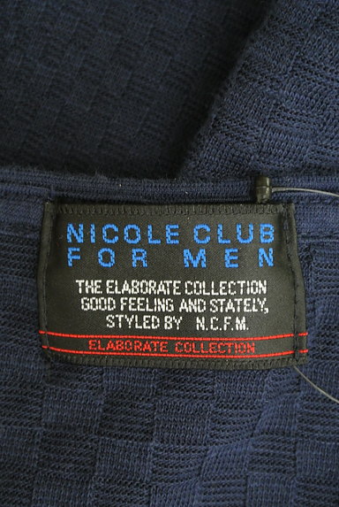 NICOLE CLUB FOR MEN（ニコルクラブフォーメン）の古着「凹凸格子柄Vネックカットソー（カットソー・プルオーバー）」大画像６へ