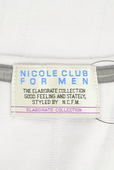 NICOLE（ニコル）の古着「Vネックチェック柄織地Tシャツ（Ｔシャツ）」大画像６へ