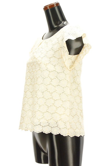 Couture Brooch（クチュールブローチ）の古着「光沢花刺繍フリル袖カットソー（カットソー・プルオーバー）」大画像３へ