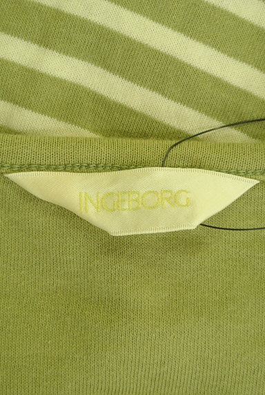 INGEBORG（インゲボルグ）の古着「花ブローチ付七分袖ボーダーカットソー（カットソー・プルオーバー）」大画像６へ