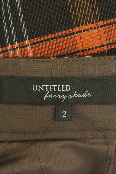 UNTITLED（アンタイトル）の古着「ミモレ丈チェック柄タイトスカート（ロングスカート・マキシスカート）」大画像６へ