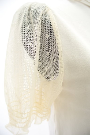 LIZ LISA（リズリサ）の古着「パール付き貝刺繍襟ロゴカットソー（カットソー・プルオーバー）」大画像５へ