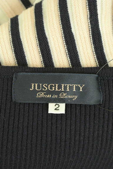 JUSGLITTY（ジャスグリッティー）の古着「ミモレ丈ベルト付きニットワンピース（ワンピース・チュニック）」大画像６へ