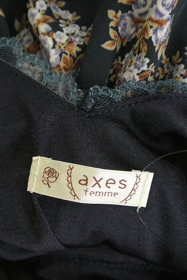axes femme（アクシーズファム）の古着「花柄シフォンサロペットワンピ（キャミワンピース）」大画像６へ