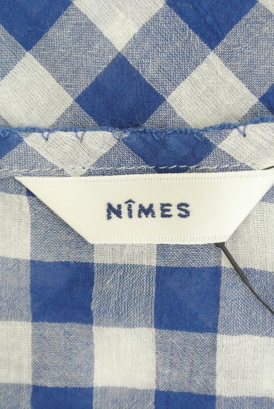 NIMES（ニーム）の古着「チェック柄パフスリーブカットソー（カットソー・プルオーバー）」大画像６へ