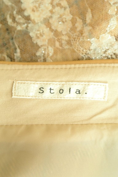 Stola.（ストラ）の古着「花柄レース×起毛チェック柄スカート（ロングスカート・マキシスカート）」大画像６へ