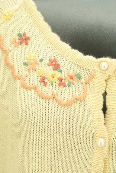 axes femme（アクシーズファム）の古着「刺繍フェイク襟裾チュールカーディガン（カーディガン・ボレロ）」大画像４へ
