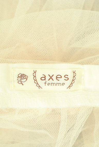 axes femme（アクシーズファム）の古着「刺繍レース×チュールキャミワンピース（キャミワンピース）」大画像６へ