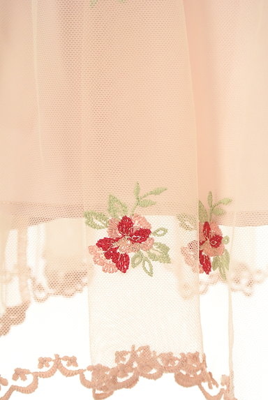 LAISSE PASSE（レッセパッセ）の古着「花柄刺繍ミモレ丈チュールスカート（ロングスカート・マキシスカート）」大画像５へ