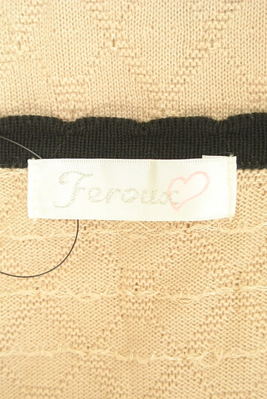 Feroux（フェルゥ）の古着「アーガイル織地バイカラーラインカーデ（カーディガン・ボレロ）」大画像６へ