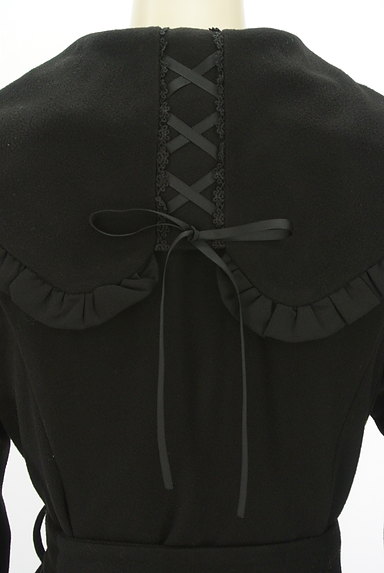 クリックで大画像表示 axes femme(アクシーズファム)の古着「レースアップビッグカラーロングコート(コート)」大画像5へ