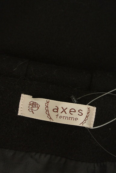 クリックで大画像表示 axes femme(アクシーズファム)の古着「レースアップビッグカラーロングコート(コート)」大画像6へ