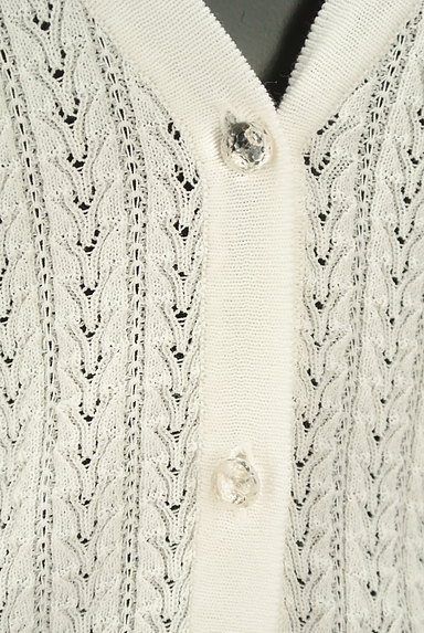 LAISSE PASSE（レッセパッセ）の古着「透かし編み７分袖カーディガン（カーディガン・ボレロ）」大画像４へ