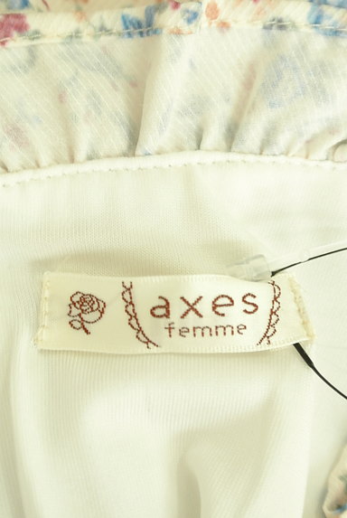 axes femme（アクシーズファム）の古着「フリル襟花柄ロングワンピース（ワンピース・チュニック）」大画像６へ