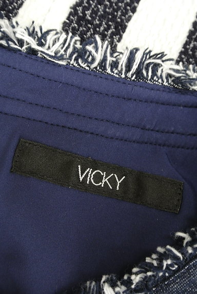 VICKY（ビッキー）の古着「フリンジストライプワンピース（ワンピース・チュニック）」大画像６へ