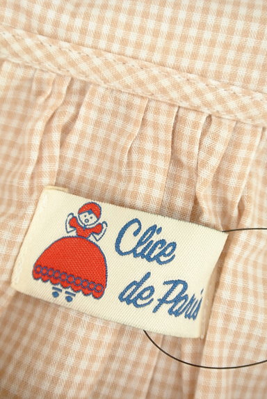 Clice de Paris（クリシェドゥパリス）の古着「ビックフリル襟のチェックブラウス（カジュアルシャツ）」大画像６へ