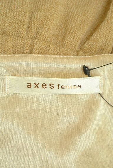 axes femme（アクシーズファム）の古着「チェック重ね風ニットミニワンピ（ワンピース・チュニック）」大画像６へ