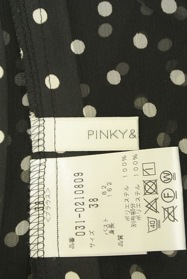 Pinky＆Dianne（ピンキー＆ダイアン）の古着「フリル付きドット柄シアーカットソー（ブラウス）」大画像６へ