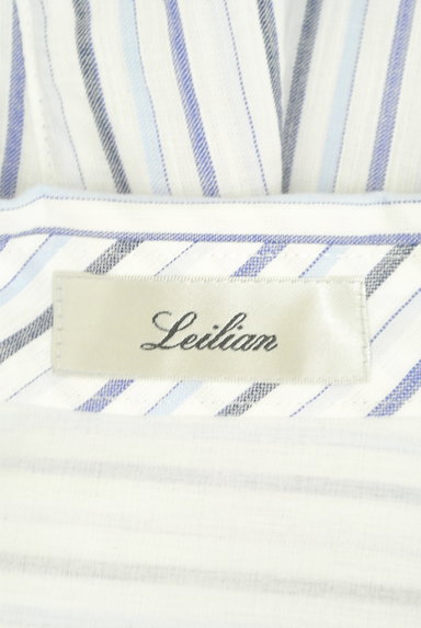 LEILIAN（レリアン）の古着「オープンカラーストライプ柄シャツ（カットソー・プルオーバー）」大画像６へ