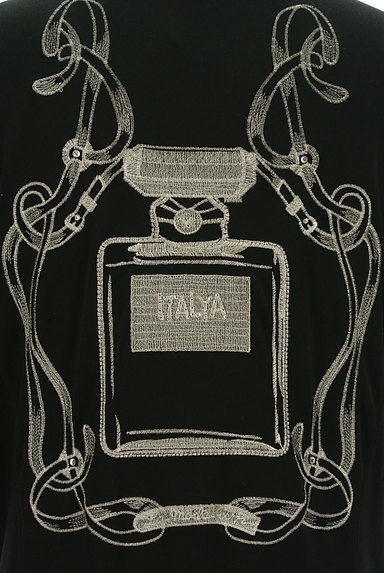 ITALIYA（伊太利屋）の古着「ボトル刺繍スリットロングカーデ（カーディガン・ボレロ）」大画像５へ