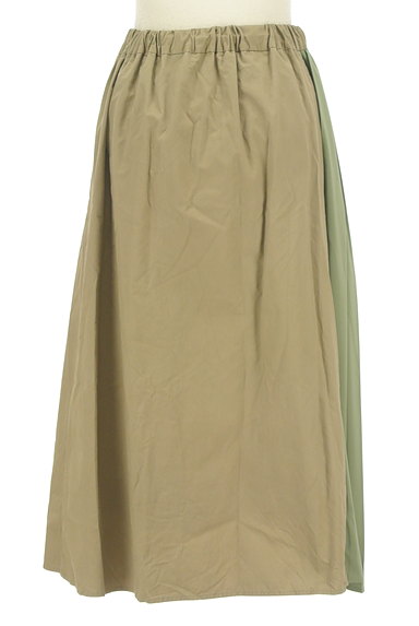 MURUA（ムルーア）の古着「綿×シフォンプリーツミモレ丈スカート（ロングスカート・マキシスカート）」大画像２へ