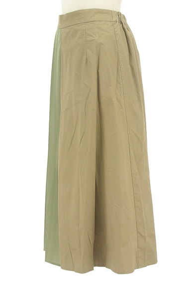 MURUA（ムルーア）の古着「綿×シフォンプリーツミモレ丈スカート（ロングスカート・マキシスカート）」大画像３へ