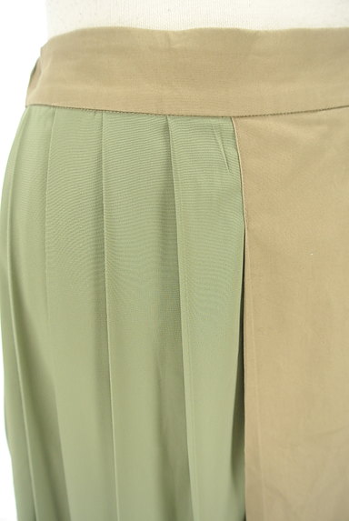MURUA（ムルーア）の古着「綿×シフォンプリーツミモレ丈スカート（ロングスカート・マキシスカート）」大画像４へ