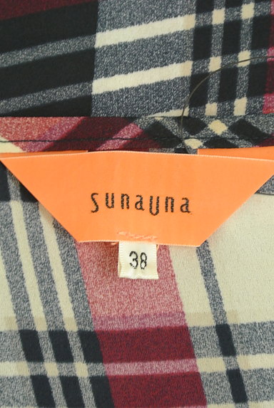 SunaUna（スーナウーナ）の古着「チェック柄タックブラウス（カットソー・プルオーバー）」大画像６へ