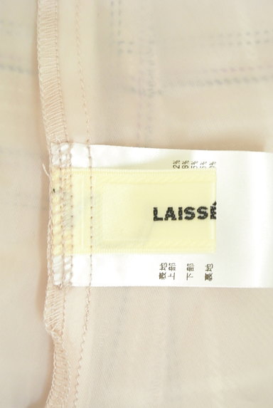 LAISSE PASSE（レッセパッセ）の古着「チェック切替フリルリブニットワンピ（ワンピース・チュニック）」大画像６へ