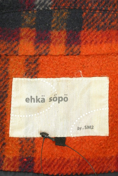 ehka sopo（エヘカソポ）の古着「チェック柄チェスターコート（コート）」大画像６へ