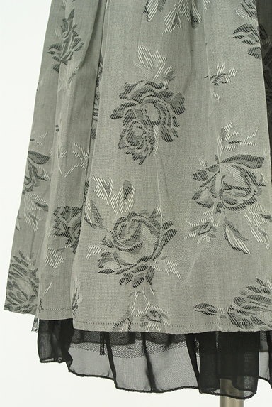 axes femme（アクシーズファム）の古着「シフォンフリル花柄フレアジャンパードレス（オーバーオール・サロペット）」大画像５へ