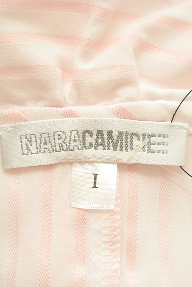 NARA CAMICIE（ナラカミーチェ）の古着「シャイニーストライプフリルブラウス（ブラウス）」大画像６へ