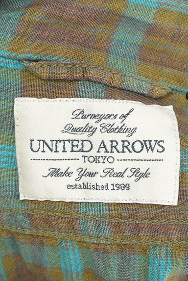 UNITED ARROWS（ユナイテッドアローズ）の古着「くしゅっとリネンチェックシャツ（カジュアルシャツ）」大画像６へ