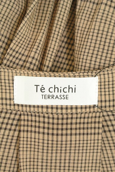 Te chichi（テチチ）の古着「チェック柄ドロップショルダーブラウス（カジュアルシャツ）」大画像６へ
