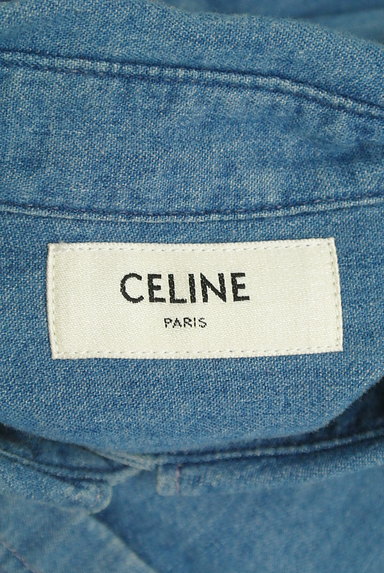 CELINE（セリーヌ）の古着「ポケット刺繍デニムシャツ（カジュアルシャツ）」大画像６へ