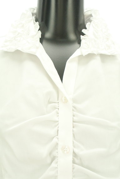 NARA CAMICIE（ナラカミーチェ）の古着「７分袖フリル襟ギャザーシャツ（カジュアルシャツ）」大画像４へ