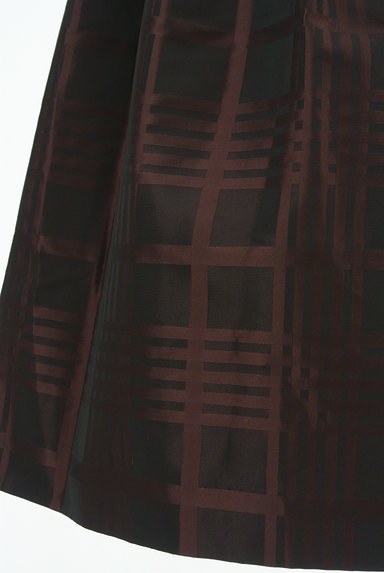 NARA CAMICIE（ナラカミーチェ）の古着「艶チェック柄タックスカート（ロングスカート・マキシスカート）」大画像５へ