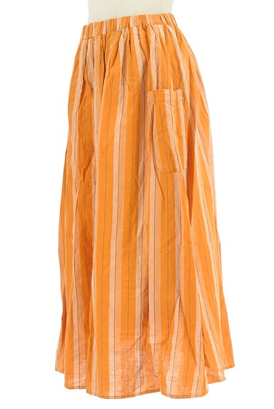 SM2（サマンサモスモス）の古着「カラーストライプギャザースカート（ロングスカート・マキシスカート）」大画像３へ
