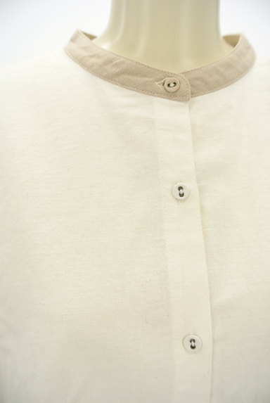 SM2（サマンサモスモス）の古着「ナチュラルバンドカラーロングシャツ（カジュアルシャツ）」大画像４へ