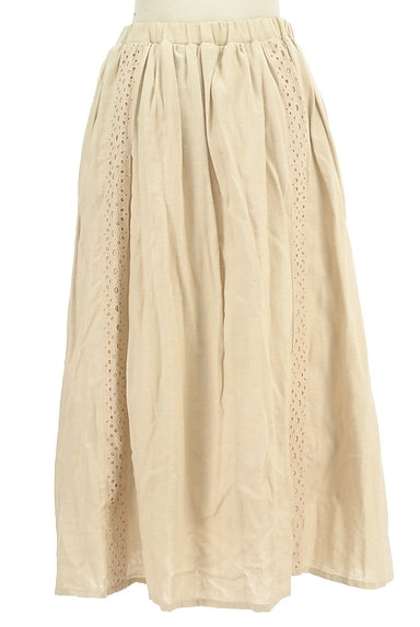 SM2（サマンサモスモス）の古着「ストライプ刺繍レースギャザースカート（ロングスカート・マキシスカート）」大画像２へ