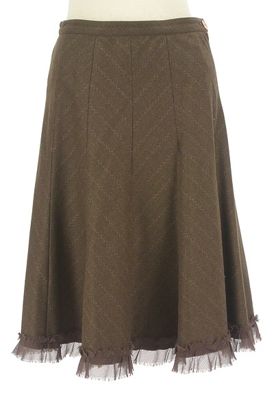 REBECCA TAYLOR（レベッカテイラー）の古着「裾フリルヘリンボーンスカート（スカート）」大画像１へ