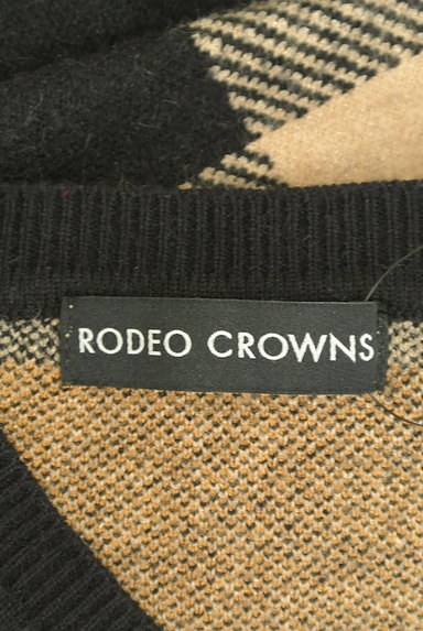RODEO CROWNS（ロデオクラウン）の古着「デニムポケットチェック柄ニット（セーター）」大画像６へ