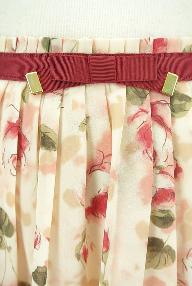 LAISSE PASSE（レッセパッセ）の古着「花柄シフォン膝上丈フレアスカート（スカート）」大画像４へ