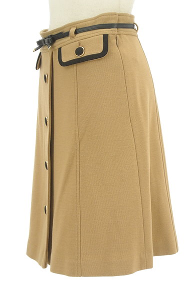 STRAWBERRY-FIELDS（ストロベリーフィールズ）の古着「リボンベルト付き膝丈スカート（スカート）」大画像３へ