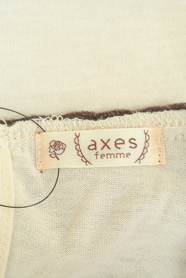 axes femme（アクシーズファム）の古着「花モチーフ付きベロア襟カットソー（カットソー・プルオーバー）」大画像６へ