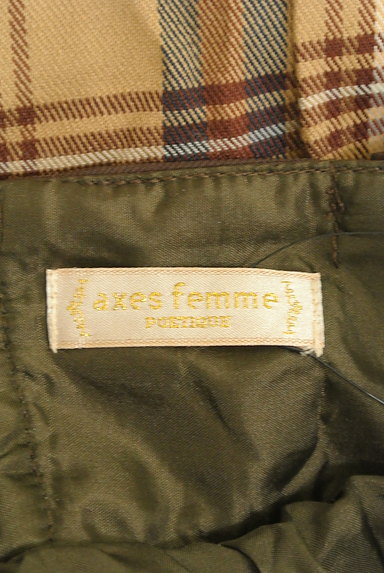 axes femme（アクシーズファム）の古着「ミモレ丈チェック柄フリルスカート（ロングスカート・マキシスカート）」大画像６へ