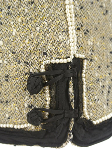 GRACE CONTINENTAL（グレースコンチネンタル）の古着「パール装飾ラメミニスカート（ミニスカート）」大画像５へ