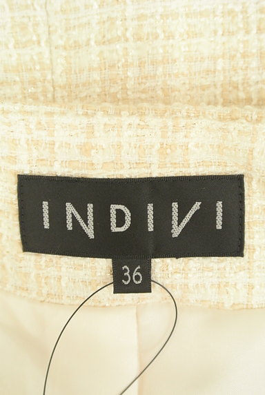 INDIVI（インディヴィ）の古着「ノーカラーラメツイードジャケット（ジャケット）」大画像６へ